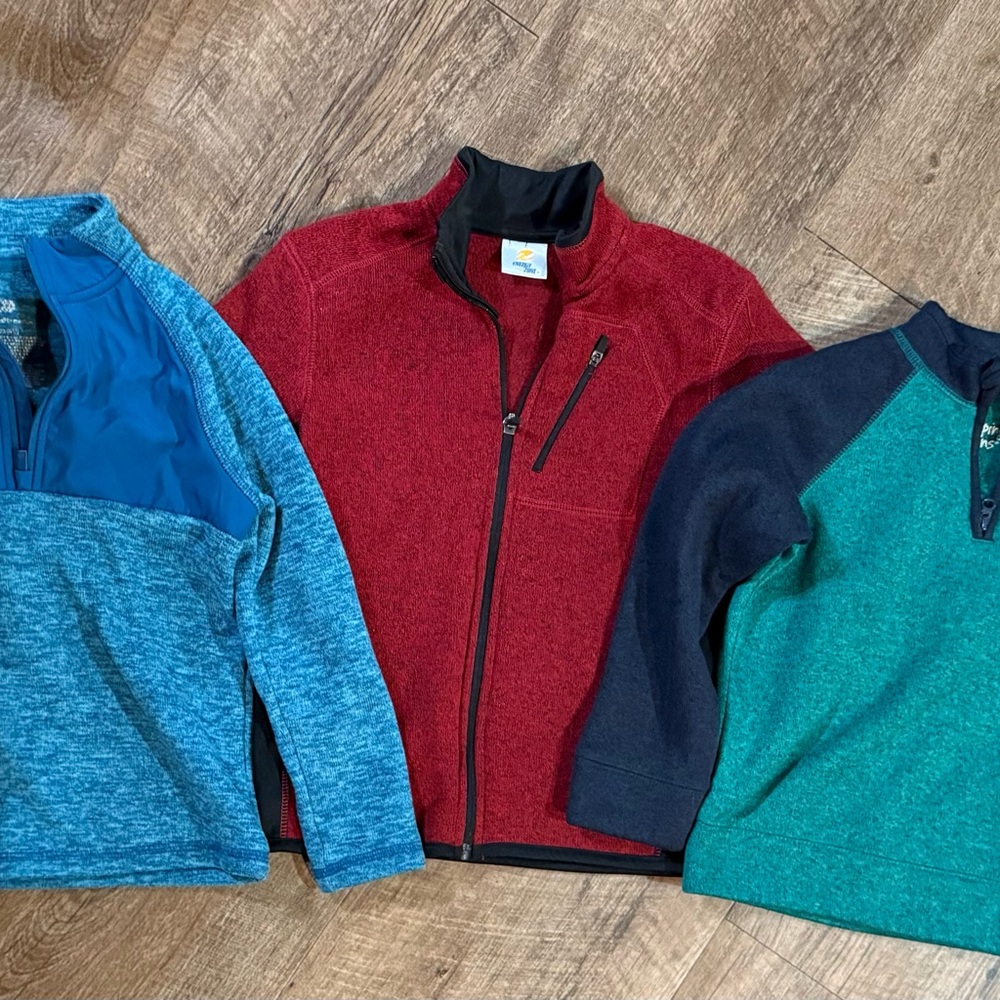 Kids Red Full-Zip Fleece Jacket - (Brand: Unknown)